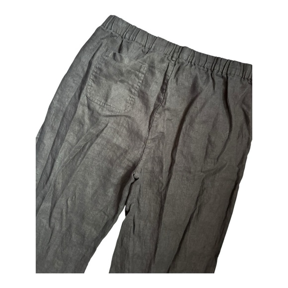 Quince 100% European Linen Pants Women’s Size L Black Relaxed - Picture 5 of 10